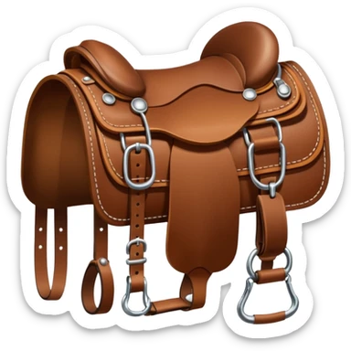Horse tack set sticker
