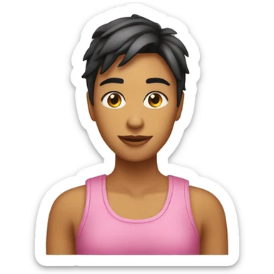 Chica alta besándose con chico bajo sticker