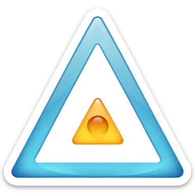 iOS style emoji, minimal summoning symbol, three dots triangle sticker