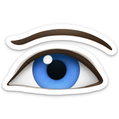 femme brune aux yeux bleus et au tein clair sticker