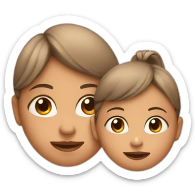 female infant and mother sticker