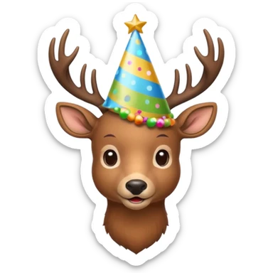 a new year's deer, Christmas mood sticker