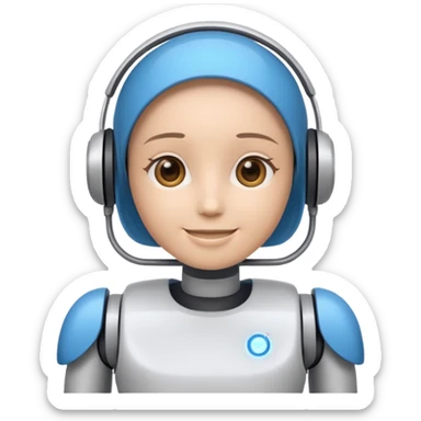 I want an AI chat bot image which represents as chat bot assitant. sticker
