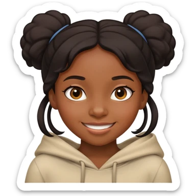 happy black girl but sneaky  sticker