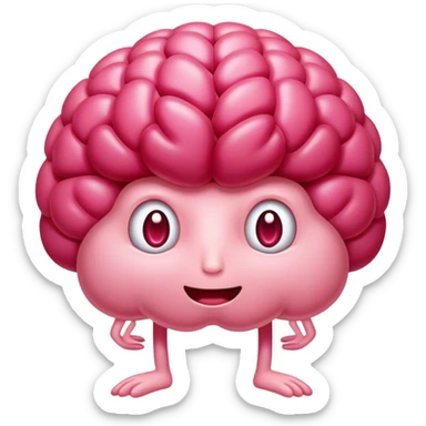 A friendly raspberry brain sticker