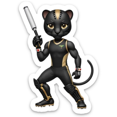  Panther in cricket sticker
