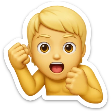 Emoji biting fist sticker