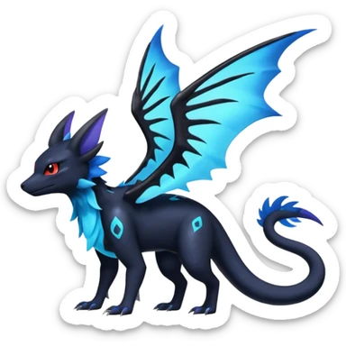 Shiny Salandit-Umbreon-Nargacuga-Noivern-Noibat-Hybrid (Full body) sticker