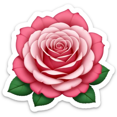 rose shape flower, no stem, no leaves, now make the petals white sticker