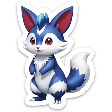 Shiny Furret-Meowstic-Zangoose-Hybrid (Full body) sticker