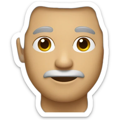 Un hombre blanco ,con el pelo rizo y castaño  sticker