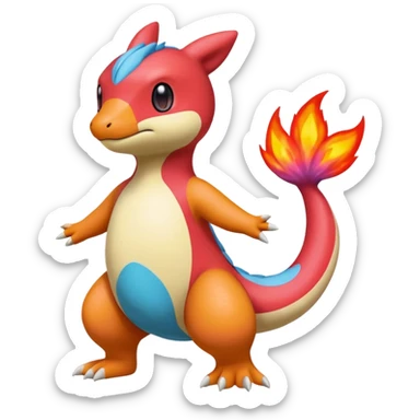 Mezprit-Charmander-Milotic-Oshawott-Pokémon-fusion, full body sticker