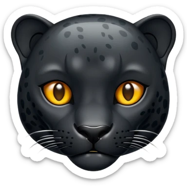 Black jaguar, similar to the traditional iPhone emoji. sticker
