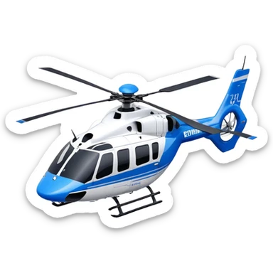 Eurocopter EC135 - Airbus Helicopters (Model Year: 2020) (Iconic colour: Blue and white) sticker