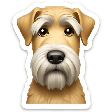 Sad and very worried wheaten terrier sticker