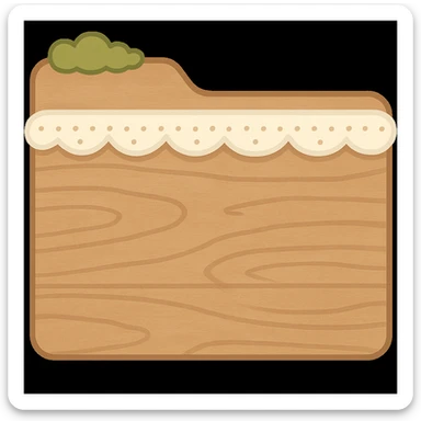 Render this folder. Remove the plants. KEEP THE STYLE INTACT. Render it as if it were open. white frills, but the plants at the very top can stay. sticker