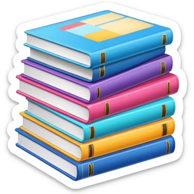 Modern books and magazines sticker
