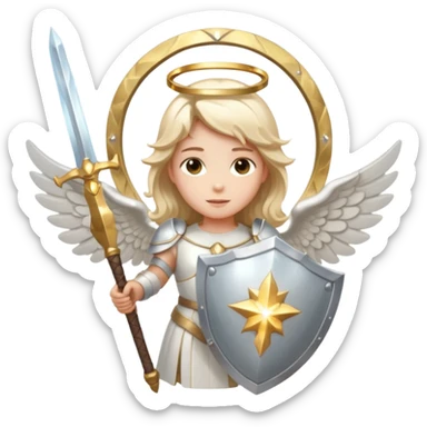 - 🛡️ Shield – symbolizing protection
- ⚔️ Sword – representing spiritual warfare
- 👼 Angel – the heavenly messenger
- ✨ Sparkles – highlighting his glory. Keep it simpled with elegance  sticker