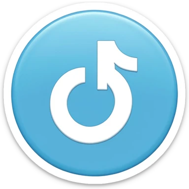 A sky-blue circle and a ☑️ With a Verified type tiktok checker symbol sticker