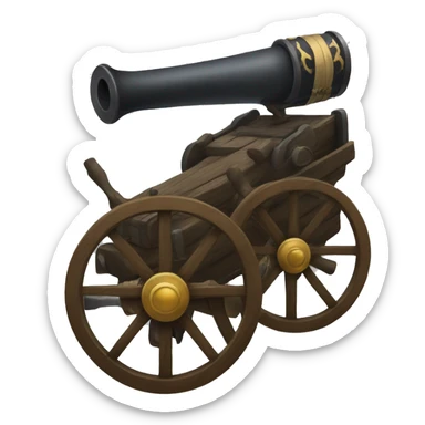 medieval pirate war canon sticker
