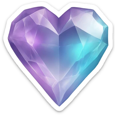 crystal heart sticker