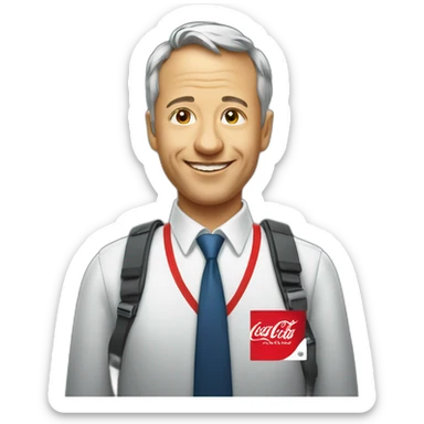 James Quincey. coca cola sticker