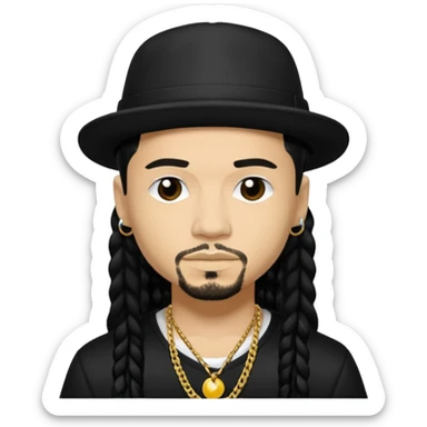Bizzy Bone with black hair sticker