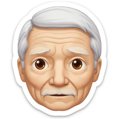 hazle mas arrugas , cabello blanco sticker