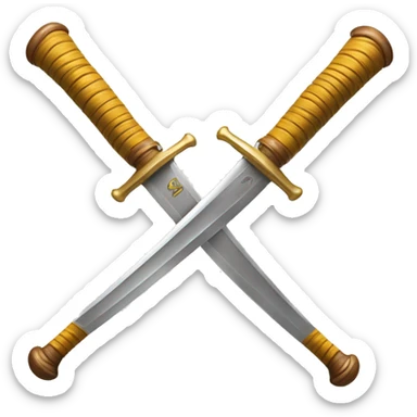 baseball team logo - the "Istanbul Scimitars" (team colours are yellow, light brown and silver) and a scimitar is a type of sword/knife sticker