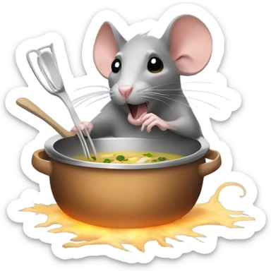 rat cooking soup sticker