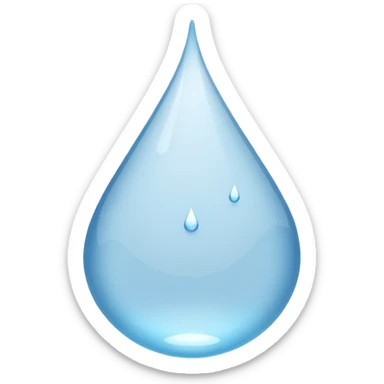 Gota de agua blanca  sticker