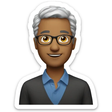 a resemblance of me,a teacher, in my 40's,  sticker