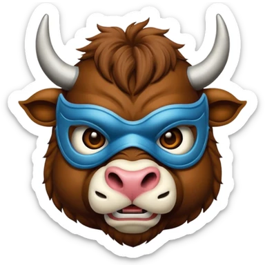 bull with mask  sticker