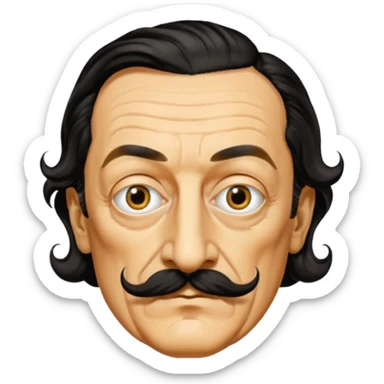 Fais-moi un masque de Salvador Dali d'une manière réaliste, la même série que La Casa de Papel sticker