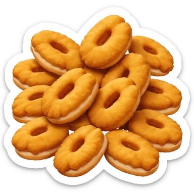 A bunch of chicken nuggets doing six seven sticker