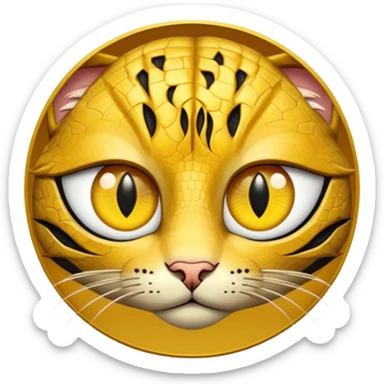 Realistic Cat-Reptile slit pupil eye in a circle  sticker