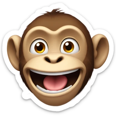 a monkey giggling sticker
