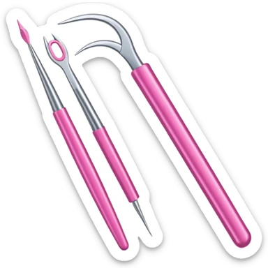 Pinzas de lashista rosadas con aspecto de emoji de apple sticker