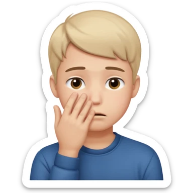 Create a shyness imoji Boys imoji Boys imoji hand in face hand in full face create a shame boys imoji  sticker