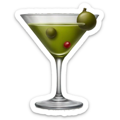Dirty olive martini sticker