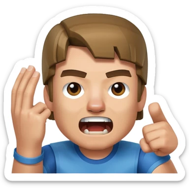 Steve from Minecraft shouts "сосали!?" sticker