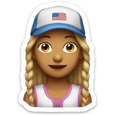 girl with nyc hat sticker