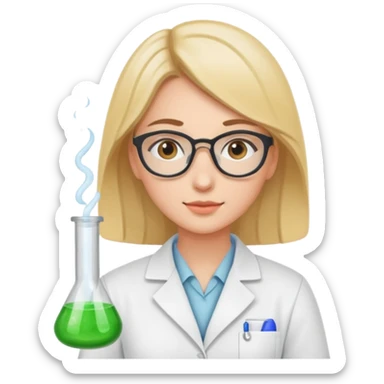 young women pharmacist studying science sticker