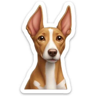 Un podenco y un conejo sticker