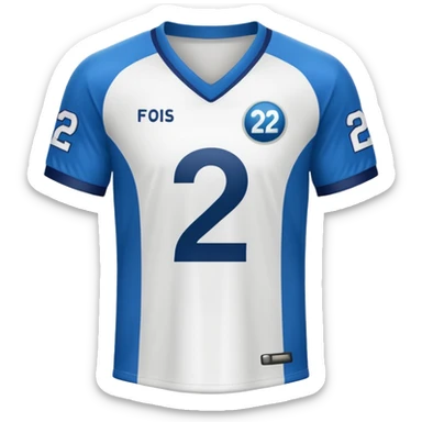 White football jersey turn around with number 22 and my name RONIHO  sticker
