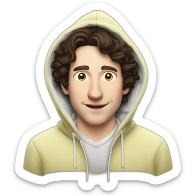 josh brener from silicon valley in hoodie hoplding Piña colada sticker
