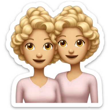 54 year old blond twin sisters sticker