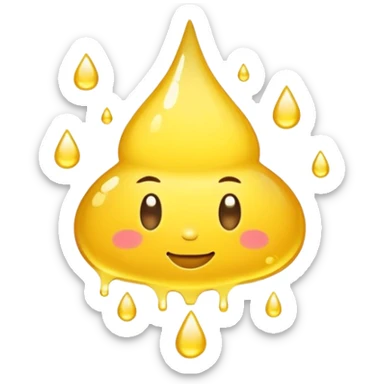 a puddle of pee without a face just a regular puddle of pee sticker