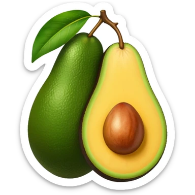 mangoes holding a small avocado sticker