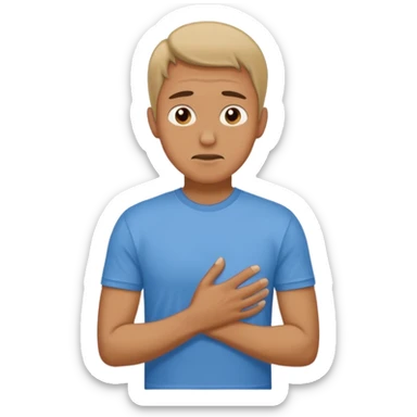 Man wearing a t-shirt and feeling cold sticker